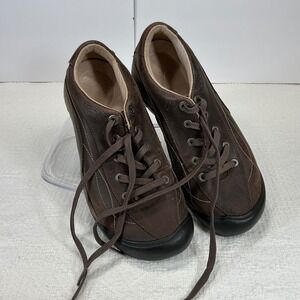 KEEN Women's PRESIDIO Brown Leather Lace Up Comfort Walking Shoes Size 8.5. 39